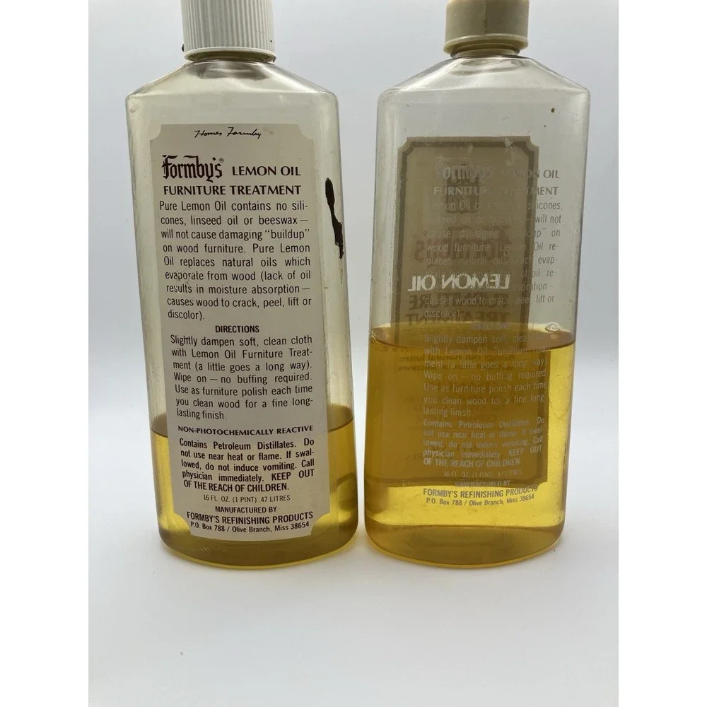 Formby's Lemon Oil Furniture Treatment‎ Wood 16oz 2 Partial Bottles Discontinued
